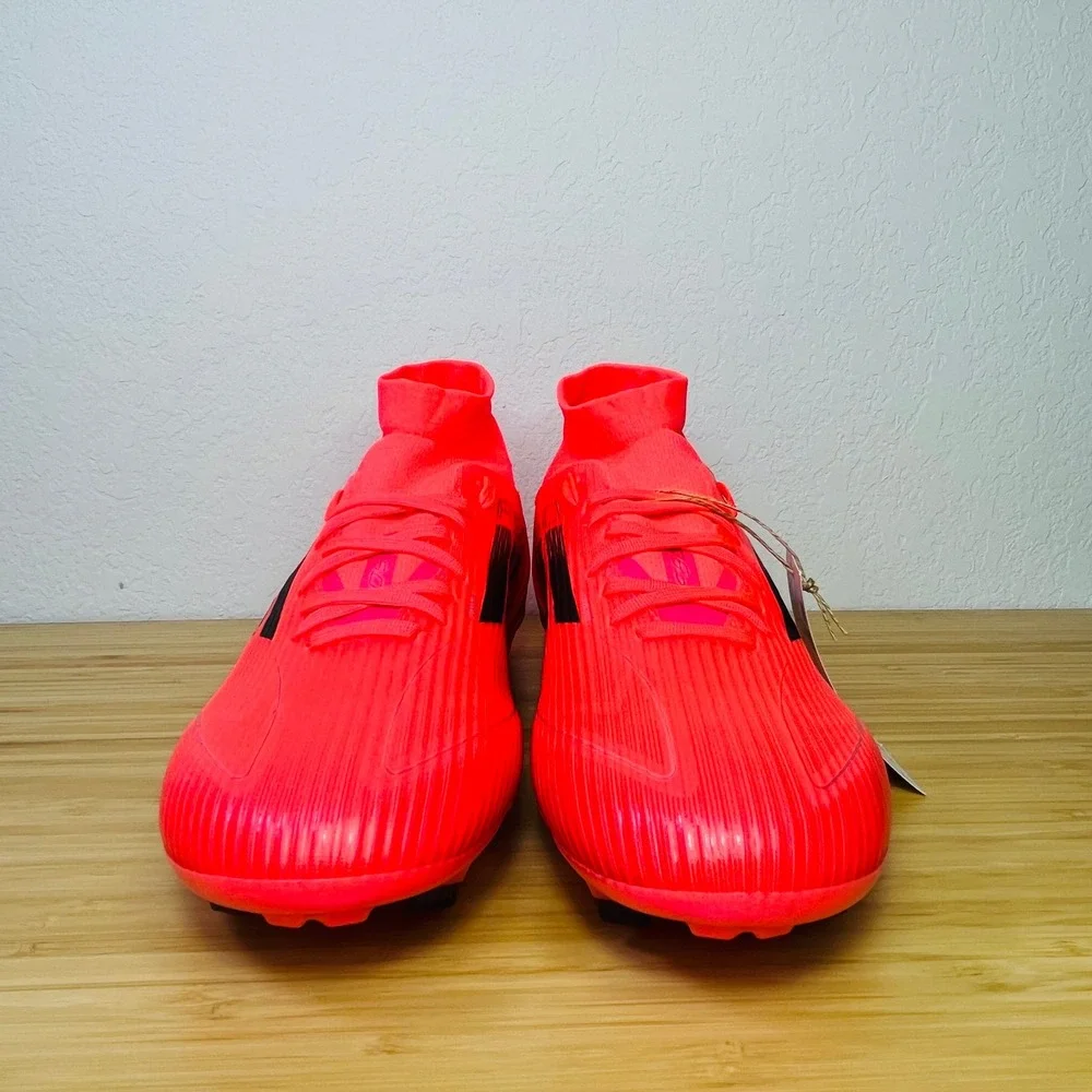 Adidas F50 League Mid FG Soccer Cleats Womens Bright Orange Black Size 9.5 - Picture 2 of 10